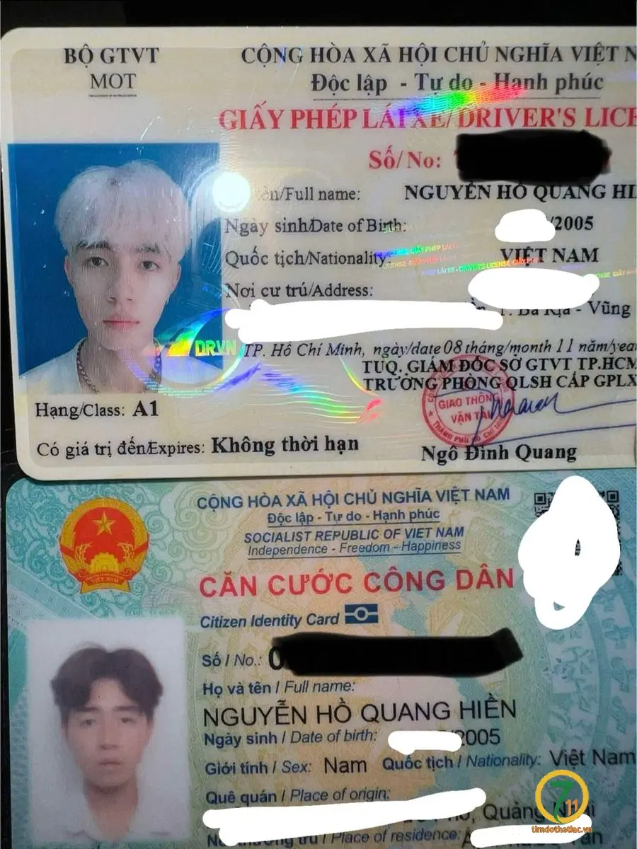 🆘 TÌM ví giấy tờ rơi ở TpHCM tên Nguyễn Hồ Quang Hiền 2005 Vũng Tàu